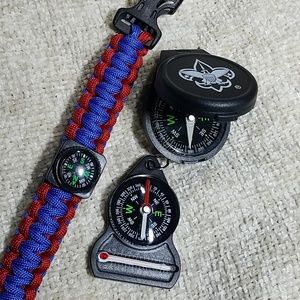 unbranded Other - Boy Scouts Compass lot w/ Paracord Bracelet unbranded Other - Boy Scouts Compass lot w/ Paracord Bracelet